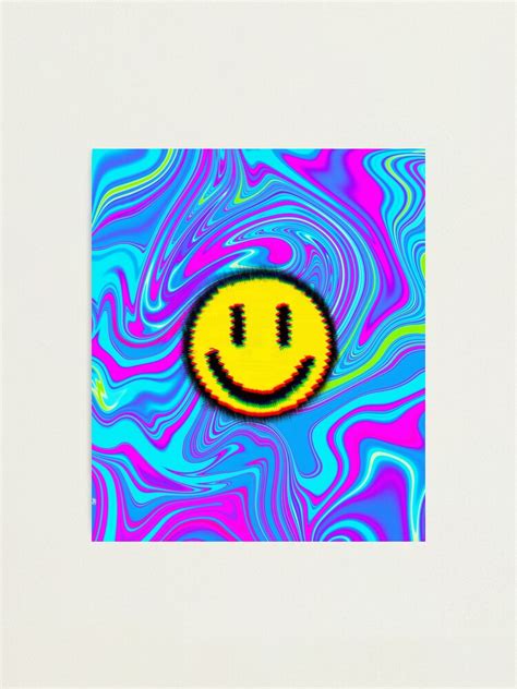 Trippy Rainbow Smiley Face Photographic Print For Sale By Madebyjadee