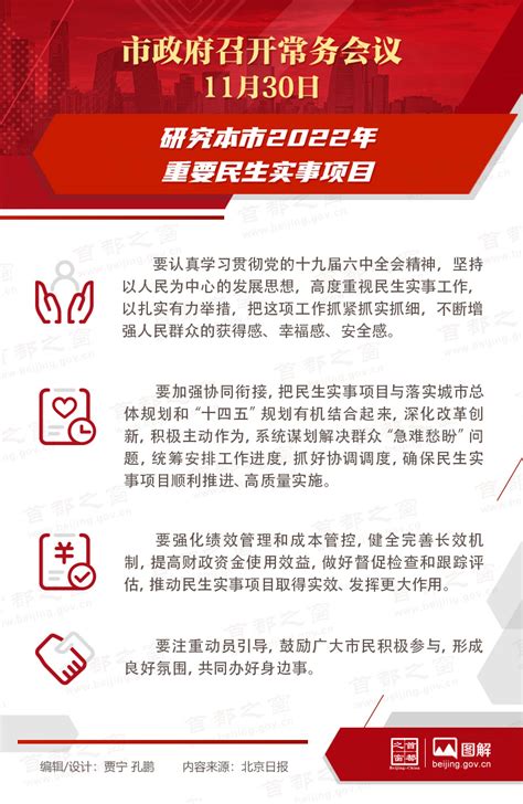 市政府常务会议：研究本市2022年重要民生实事项目图解北京市政府常务会议首都之窗北京市人民政府门户网站