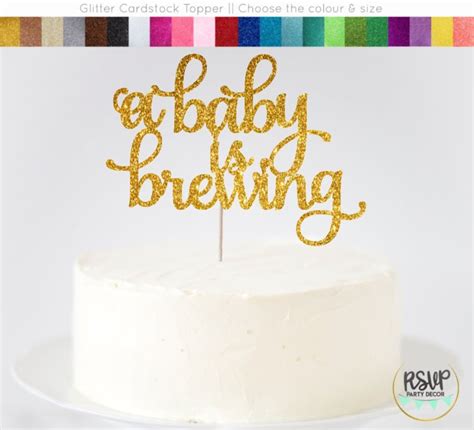 A Baby Is Brewing Cake Topper A Baby Is Brewing Decorations Etsy Canada