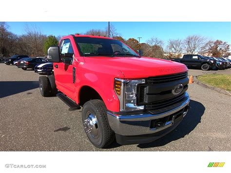 2019 Race Red Ford F350 Super Duty Xl Regular Cab 4x4 Chassis