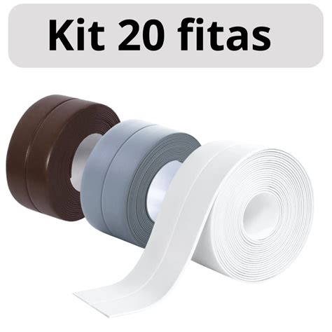 Kit Fita Adesiva de Pvc Selante Multiuso Vedação Impermeável Acabamento