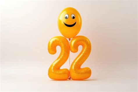 Premium Photo Inflatable Balloon In The Form Of The Number Twenty Two