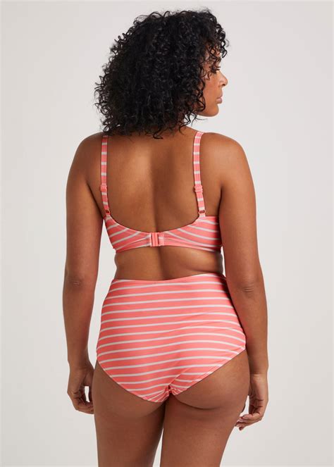 DD Pink Stripe Bikini Top Matalan