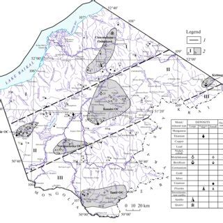 Geological Sketch Map Of Selenga Ore District Compiled Using