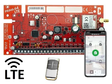 CENTRALA ALARMOWA GENEVO PRiMA 64 LTE WL CA z modułem 4G LTE 8 wej