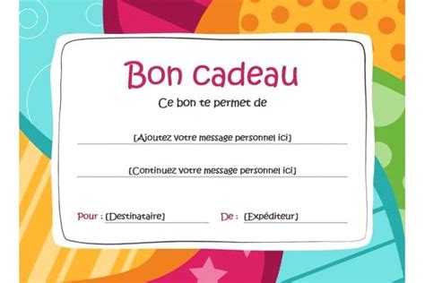 Bon Cadeau Modele Gallery