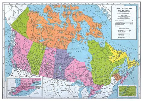 political map of canada and the us 1
