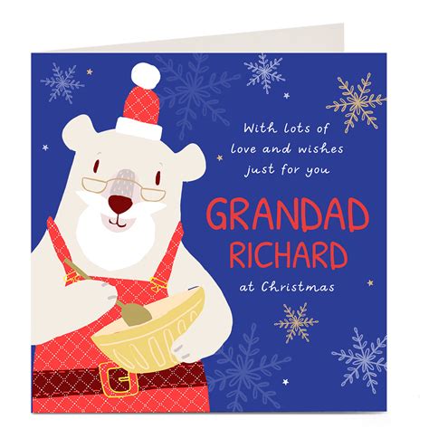 Buy Personalised Christmas Card Love And Wishes Polar Bear For Gbp 2 79