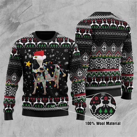 Dairy Cow Christmas Wool Sweater 3d T For Farmers Christmas Sweaters Christmas Sweatshirts