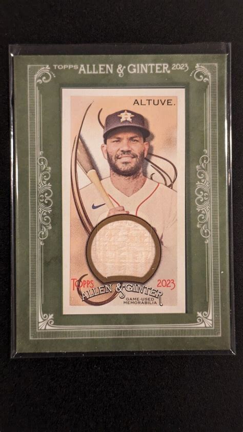 2023 Topps Allen Ginter Jose Altuve Mini Framed Bat Relic MFR JA