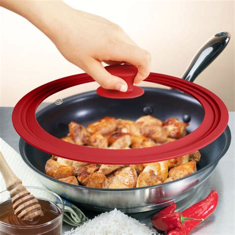 Migecon Universal Lid For Pots Pans And Skillets Tempered Glass With