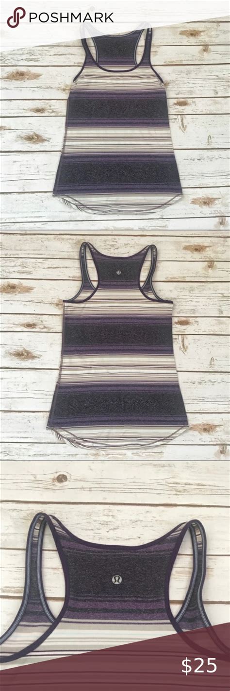 Lululemon Groovy Stripe Racerback Top Racerback Tank Athletic Tank