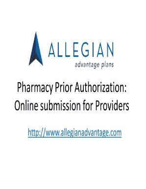 Fillable Online Pharmacy Prior Authorization Online Submission For