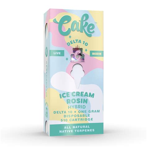 Cake Delta Live Resin Vape Cartridge Mg Ice Cream Rosin