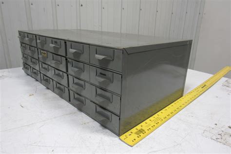 24 Drawer Industrial Metal Small Parts Bin Cabinet 34"x17"x10-1/2"