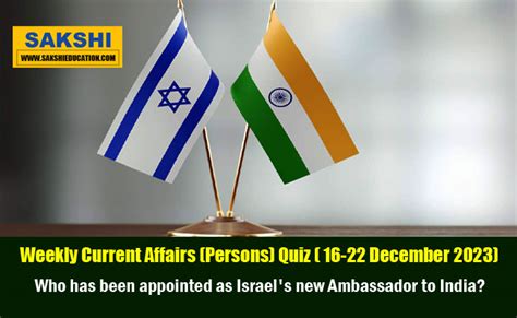 Weekly Current Affairs Persons Quiz PDF 16 22 December 2023 Bitbank