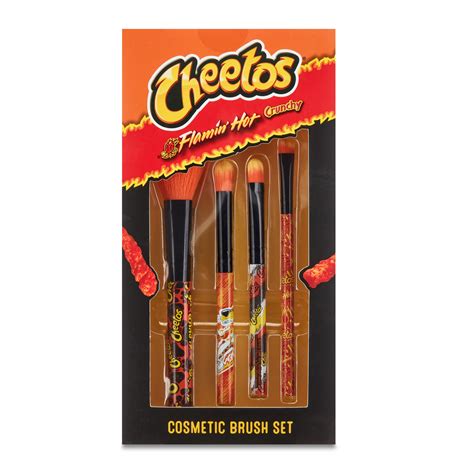 Flamin Hot Crunchy Cheetos 4 Piece Cosmetic Brush Set Walmart