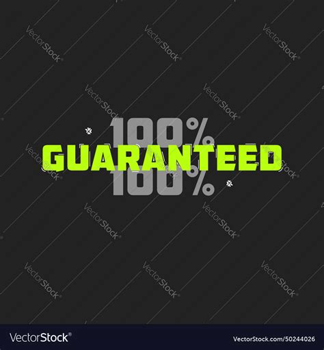 percent guaranteed sticker royalty  vector image