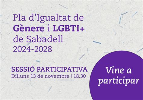 De Novembre Sessi Participativa Per A Lelaboraci Del Nou Pla D