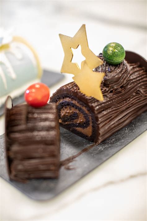 Classico Chocolate Christmas Log Brunetti Classico Cafe Melbourne