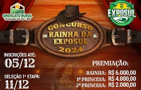 Chapad O Do Sul Abre Vagas Para Concurso Da Escolha Da Rainha E Das