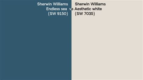 Sherwin Williams Endless Sea Vs Aesthetic White Side By Side Comparison