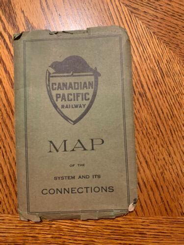 Antique Canadian Pacific Railway Map 1911 3769817047