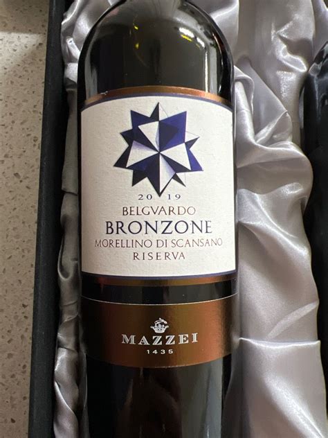 2019 Marchesi Mazzei Morellino Di Scansano Belguardo Riserva Bronzone