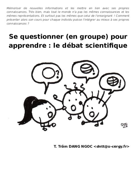 Se Questionner En Groupe Pour Apprendre Unisciel