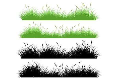 Meadow Grass Long Grass Set 10890796 Vector Art At Vecteezy