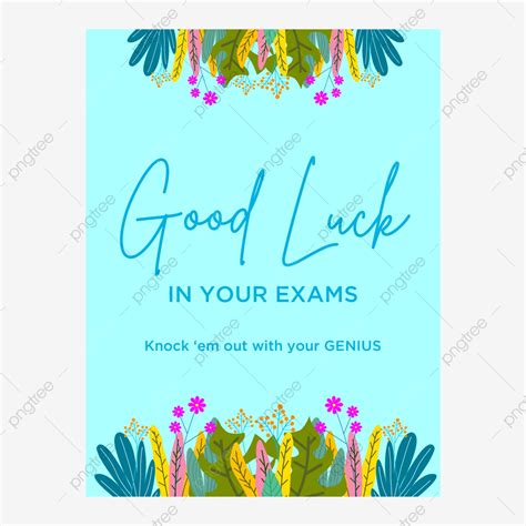 Good Luck Card Template Genius Template Download On Pngtree