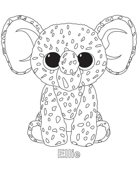 Ellie Beanie Boo Para Colorear Imprimir E Dibujar ColoringOnly