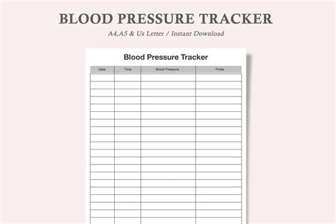 Blood Pressure Tracker Blood Suger Log Graphic By Watercolortheme