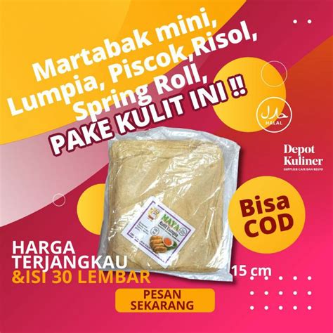 Jual 1 Bks 30 Lbr Kulit Lumpia Maya Kulit Pisang Coklat Piscok Isi