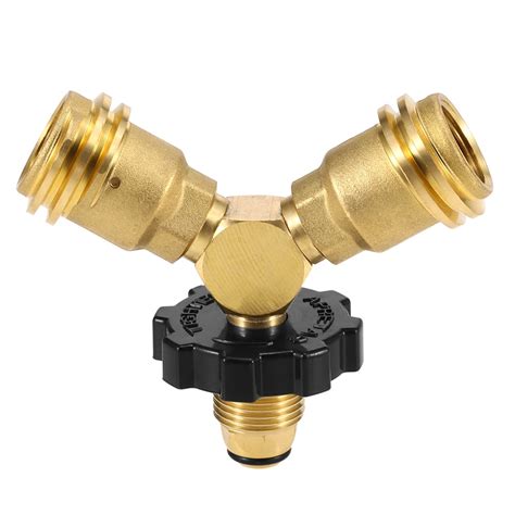 Propane Tank Y Splitter Adapter Two Way Lpg Adapter Tee Connector Qcc1 Tank T Adapter Work With