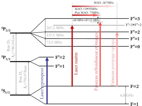 20 Schéma des niveaux atomiques du rubidium 87. On représente ici la ...