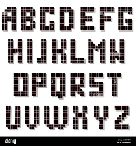 Alphabet Pixel Cut Out Stock Images Pictures Alamy