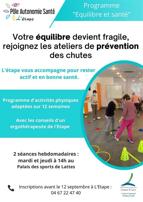 ateliers équilibres séniors gym santé chutes lattes prévention sénior