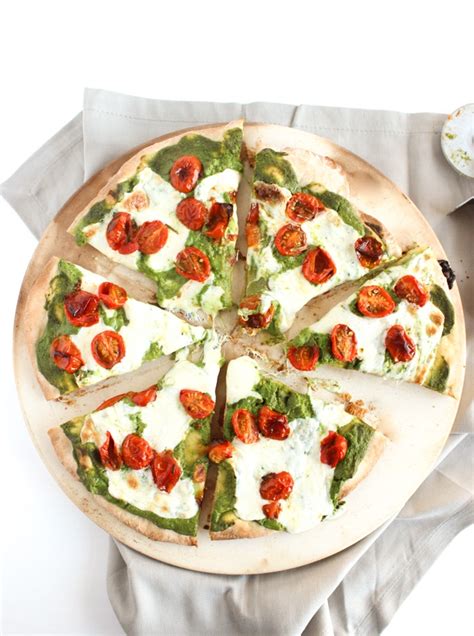 Rosemary Roasted Tomato Pesto Pizza Vegetarian Nut Free