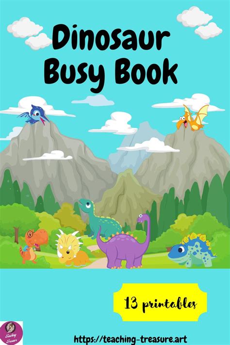 Preschool Dinosaur Printable Busy Book Learning Binder Etsy Busy