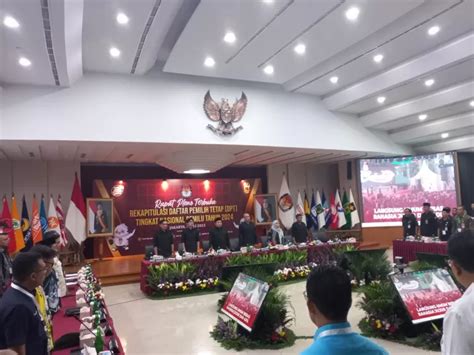 Kpu Gelar Rapat Pleno Penetapan Dpt Pemilu Tahun 2024 Akurat