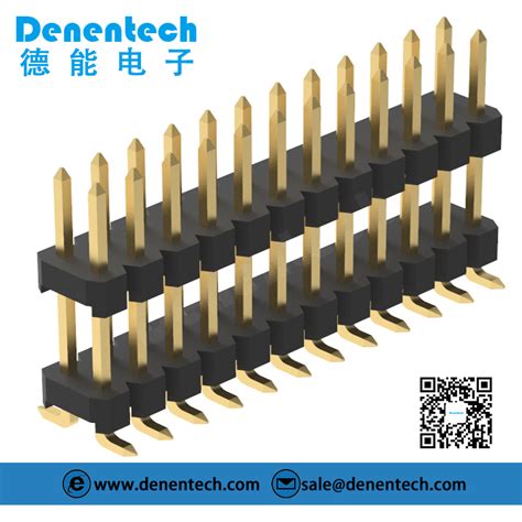 Denentech Mm Pin Header Dual Row Dual Plastic Straight Smt With Peg