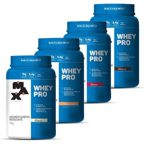 Whey Pro Concentrado Em Pote De 1kg Max Titanium Shopee Brasil