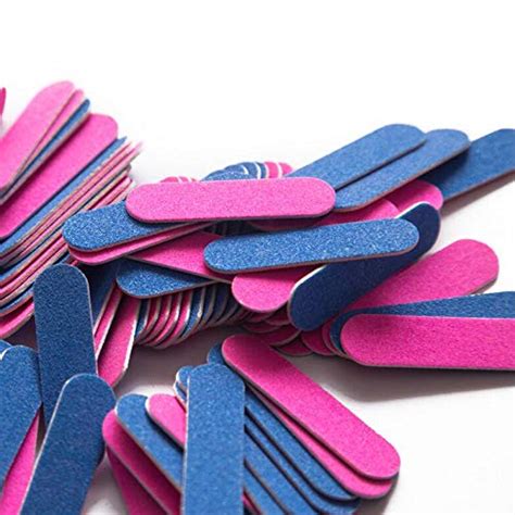 100 Pcs Mini Nail Files Bulk Mwoot Disposable Double