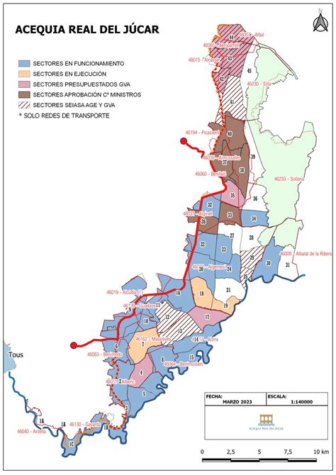 Plano De La Acequia Acequia Real Del Jucar