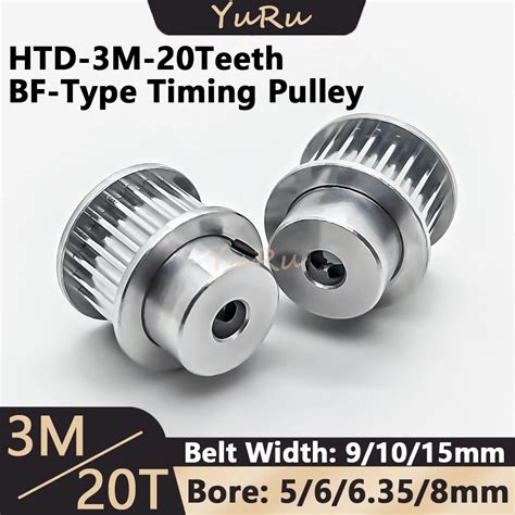 Htd3m 20teeth Timing Pulley 3m Bf Bore 5 6 6 35 8mm Belt Width 9 10