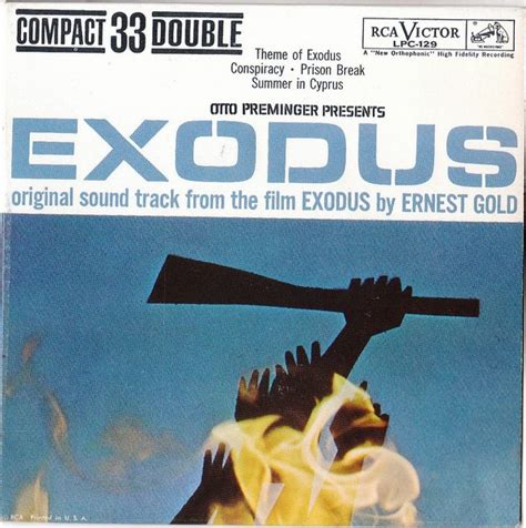 Ernest Gold Exodus Original Sound Track From The Film Vinyl 7