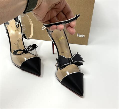 Christian Louboutin Naked Bow 100 Black Satin Pumps S Gem