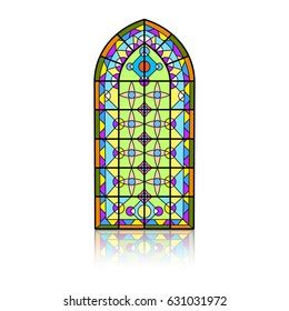 Gothic Windows Vintage Frames Church Stainedglass Stock Vector Royalty