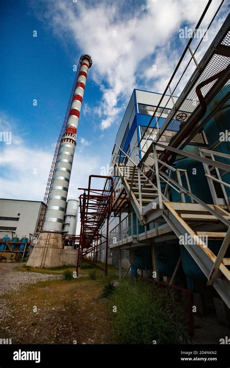 Glass Factory Darkhan Shymkent Kazakhstan Gas Power Station Red And